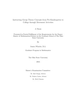 Instructing Group Theory Concepts from Pre