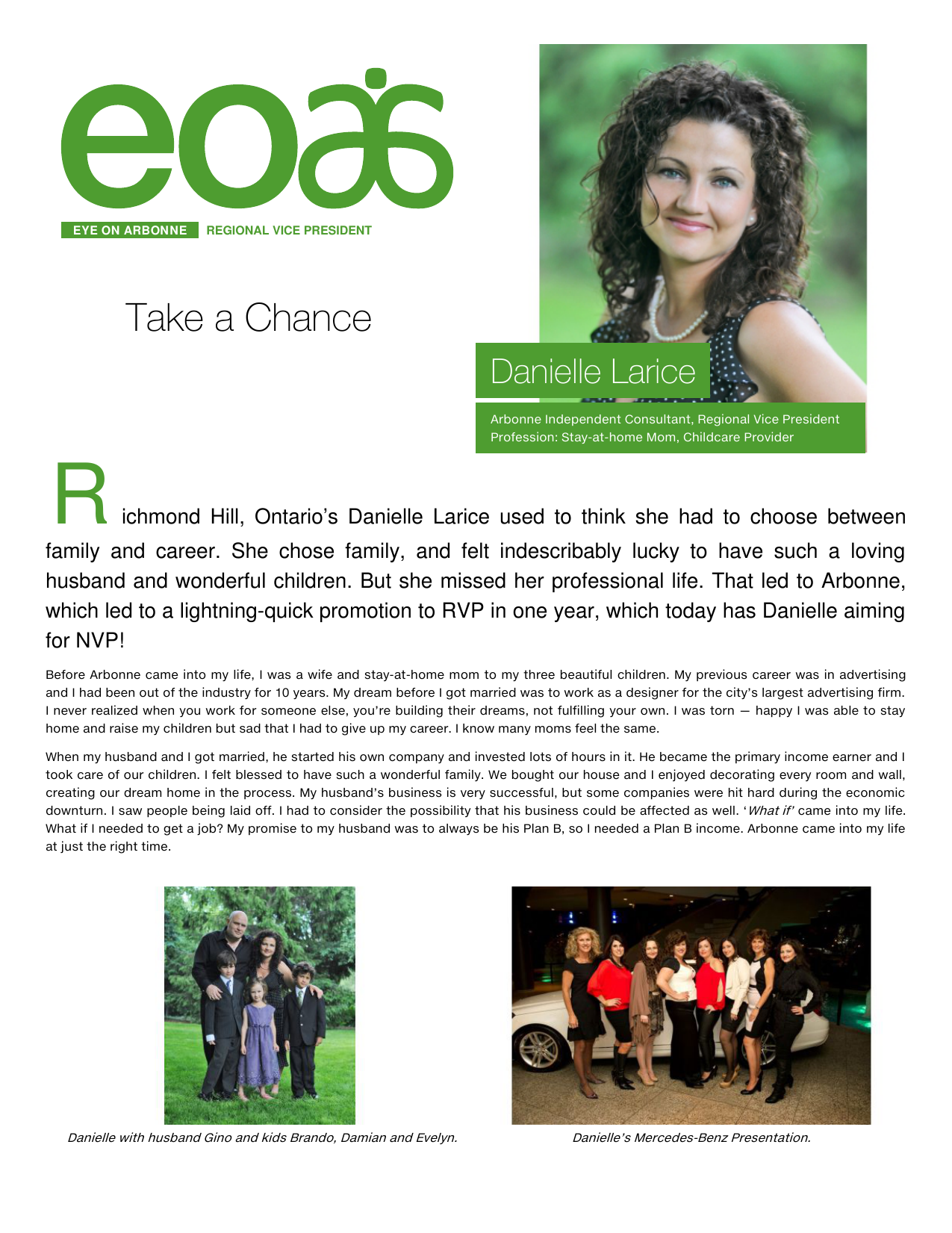 Arbonne EOAs | Success Stories