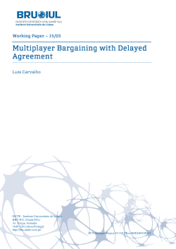 Multiplayer Bargaining with Delayed Agreement Agreement - BRU-IUL