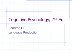 Cognitive Psychology, 2nd Ed.