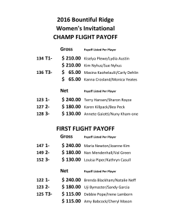 2016 Bountiful Ridge Women`s Invitational CHAMP FLIGHT