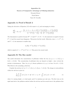 Appendix A: Proof of Result 2 Appendix B: The Box model