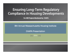 2014 MHP 8th Annual Housing Institute CHAPA Presentation