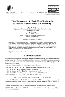 The Existence of Nash Equilibrium in n