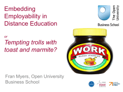 Embedding Employability in Distance Education