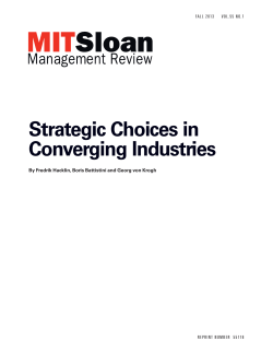 Strategic Choices in Converging Industries
