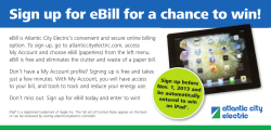 Sign up for eBill for a chance to win!