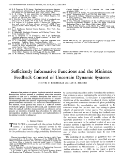 Sufficiently Informative Functions and the Minimax Feedback Control