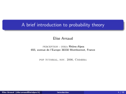 A brief introduction to probability theory