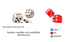 Probabilities. Probability distributions