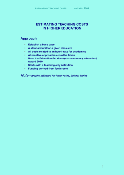 estimates of teaching costs at act colleges