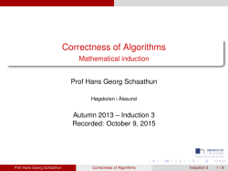 Correctness of Algorithms