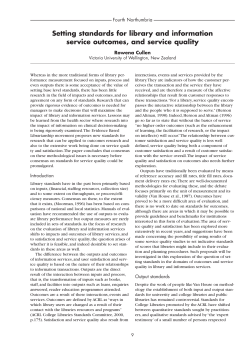 Setting Standards for Service Quality