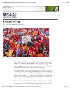 The True State of Turkish Democracy