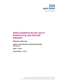 Policy - Wessex Deanery