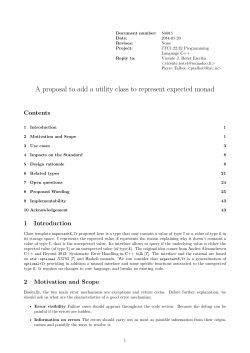 A proposal to add a utility class to represent expected