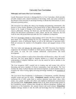 Proposed University Core Curriculum