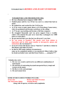 TCHAIKOVSKY`S ROMEO AND JULIET OVERTURE