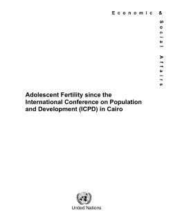 Adolescent Fertility since the International Conference on