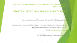EFFECTS OF ECONOMIC GREENHOUSE GASES EMISSIONS ON