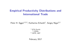 Empirical Productivity Distributions and International Trade