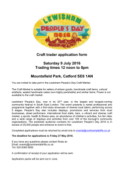 Craft trader application form Saturday 9 July 2016 Trading