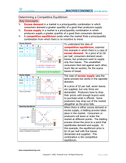 Determining a Competitive Equilibrium