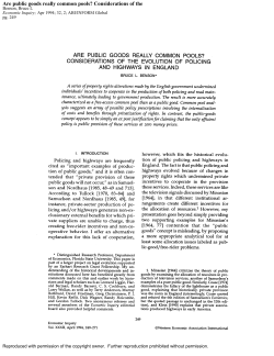 Are public goods really common pools? Considerations of the