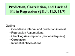 Prediction and Lack of Fit in Regression