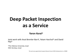 Deep Packet Inspection as a Service