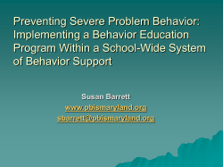 Effects of Targeted Group Interventions on Problem Behavior and