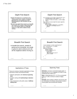 Depth First Search Depth First Search Breadth First Search Breadth