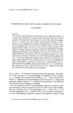 INVERSE NEGATION AND CLASSICAL IMPLICATIVE LOGIC V.M.