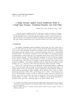 A Simple Dynamic Applied General Equilibrium Model of a Small
