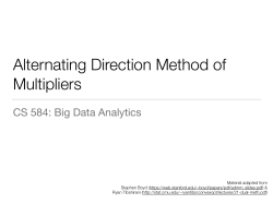 ADMM - Joyce Ho