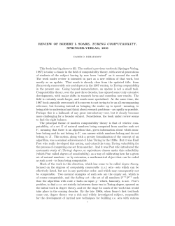 Review of Robert I. Soare, Turing Computability, Theory and