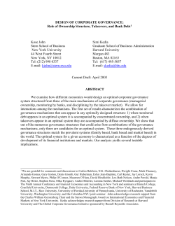 design of corporate governance