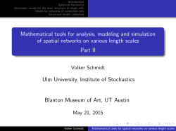 Mathematical tools for analysis, modeling and