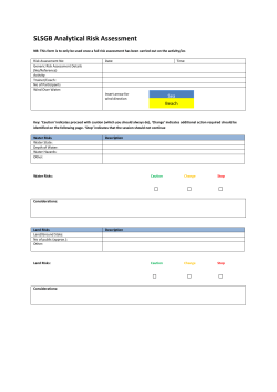 Analytical Risk Assessment Form