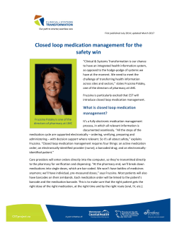 Closed loop medication management for the safety win