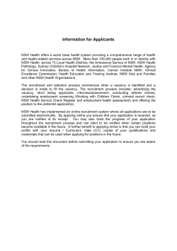 Information for Applicants