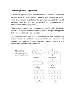 Biosynthesis of anthraquinone glycosides