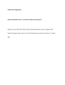 Online Data Supplement: Hypoxia inducible factor