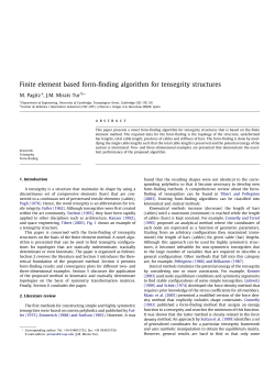 Finite element based form-finding algorithm for tensegrity structures