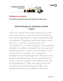 Myths and Legends - The Abolition of Slavery Project