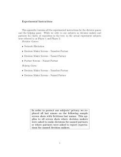Experimental Instructions This appendix contains