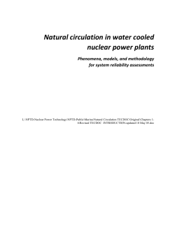 Natural circulation in water cooled nuclear power plants