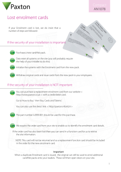 Lost enrolment cards
