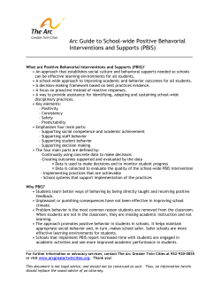 Arc Guide to School-wide Positive Behavorial Interventions and