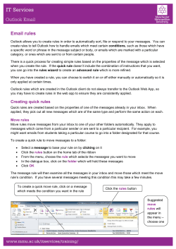 Outlook Email Email rules